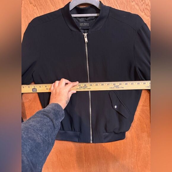 Zara Basic Black Zip up jacket size XS - Picture 6 of 8